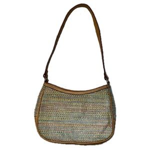 Y2K Vintage Multicolor Woven Shoulder Bag